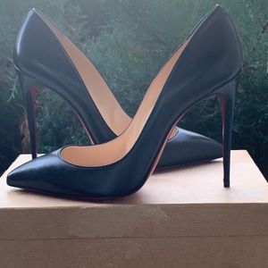 Black Leather Pigalle Louboutin EU42